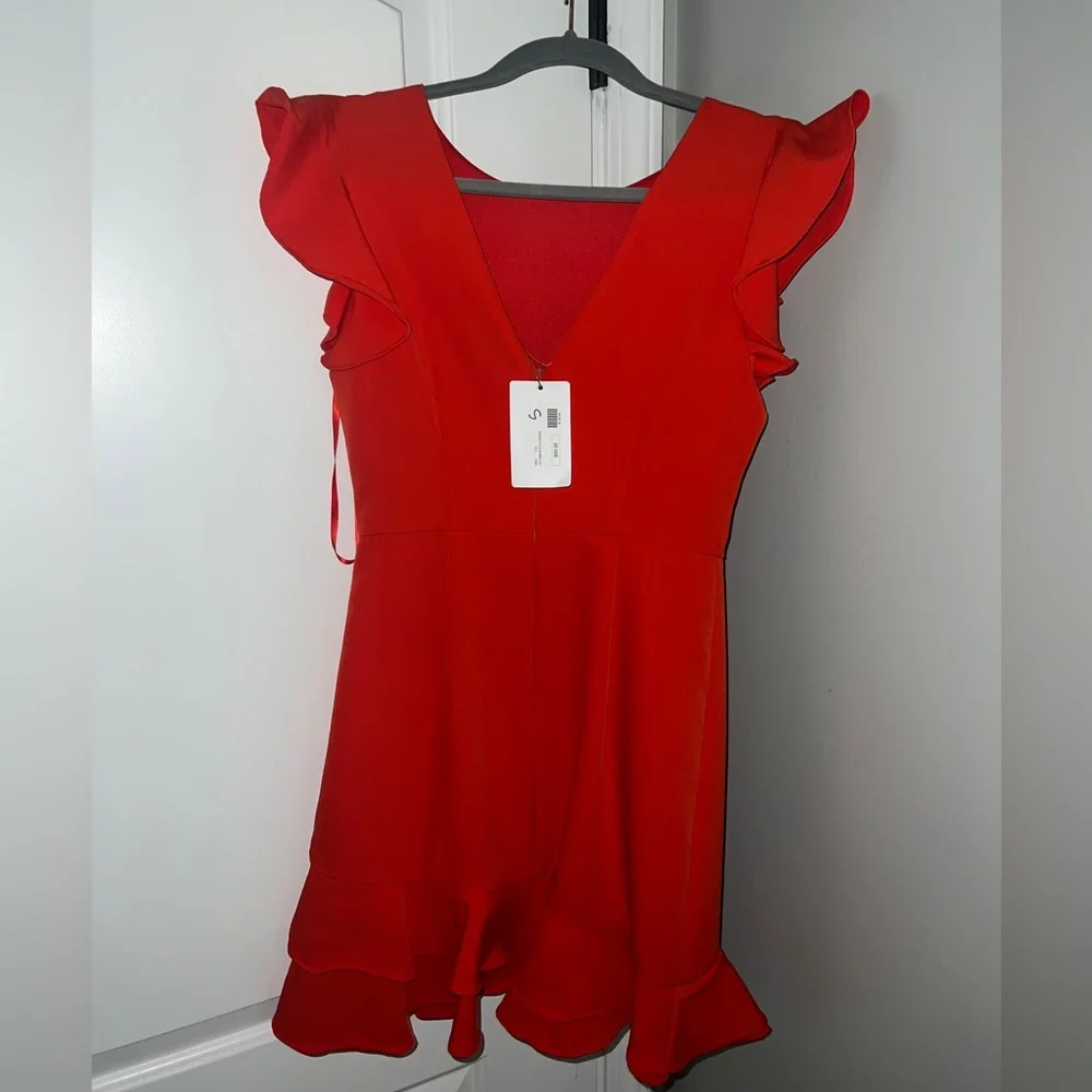 Red Ruffle dress - Picture 2 of 3